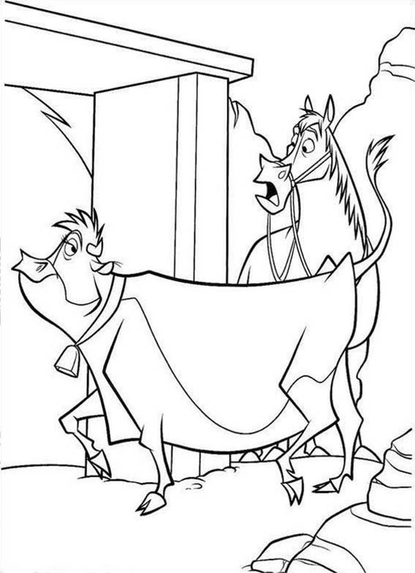 Home On The Prairie, : Home on the Prairie an Ox Walking Out the Barn Coloring Pages