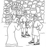 King Nebuchadnezzar, King Nebuchadnezzar And The Three Hebrew Man Coloring Page: King Nebuchadnezzar and the Three Hebrew Man Coloring Page