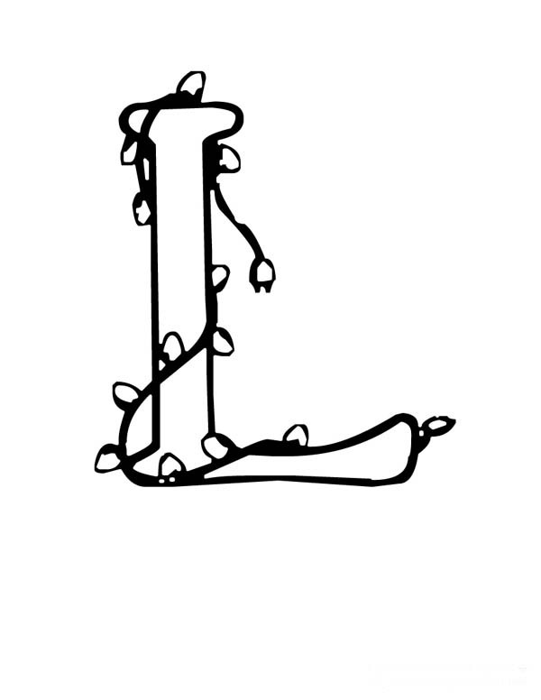 Letter l, : Light from Letter L Coloring Page