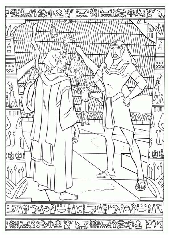 Prince Of Egypt, : The Prince of Egypt Arguing with Ramses Coloring Pages
