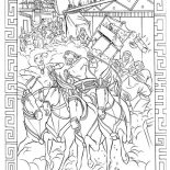 Prince Of Egypt, The Prince Of Egypt Making Mess At The Marketplace Coloring Pages: The Prince of Egypt Making Mess at the Marketplace Coloring Pages
