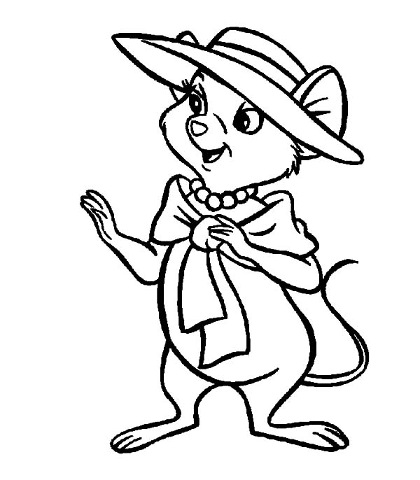 The Rescuers, : The Rescuers Miss Bianca is Going to Party Coloring Pages