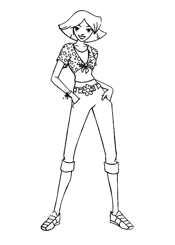 Totall Spies, : Totall Spies Clover Sweet Smile Coloring Pages